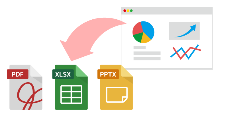 PDF・Excel・PowerPointで出力